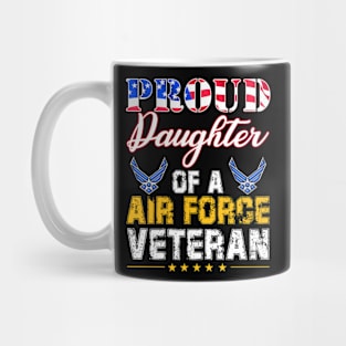 Proud Daughter Of A Air Force Veteran-Vintage American Flag Mug